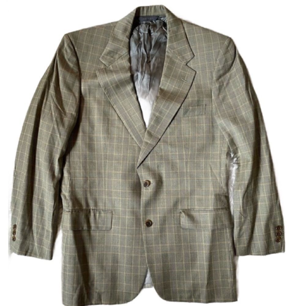 Brooks Brothers Men’s Vintage Plaid Two Button Sports Coat (Size: 38 Reg)